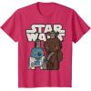 image:imageStar Wars Last Jedi R2D2 Porgs Chewie Cutie Cartoon TShirt TShirtRed Heather