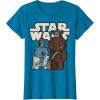 image:imageStar Wars Last Jedi R2D2 Porgs Chewie Cutie Cartoon TShirt TShirtSapphire Blue