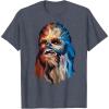 image:imageStar Wars Chewbacca Awesome Geometric Style Chewie Portrait TShirtHeather Blue
