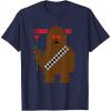 image:imageStar Wars Chewbacca I Chews You Valentines Day TShirtNavy Blue