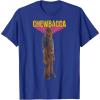 image:imageStar Wars Chewbacca Retro In Your Face Burst Graphic TShirt TShirtRoyal Blue