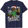 image:imageStar Wars Christmas Chewbacca Tangled Lights TShirt TShirtNavy Blue