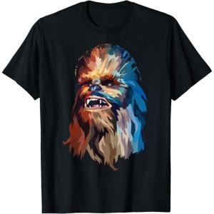 image:imageStar Wars Chewbacca Awesome Geometric Style Chewie Portrait TShirtBlack