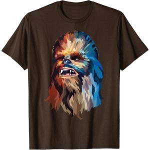 image:imageStar Wars Chewbacca Awesome Geometric Style Chewie Portrait TShirtBrown