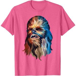 image:imageStar Wars Chewbacca Awesome Geometric Style Chewie Portrait TShirtPink Heather