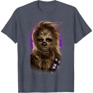 image:imageStar Wars Chewbacca Beauty Portrait TShirtHeather Blue