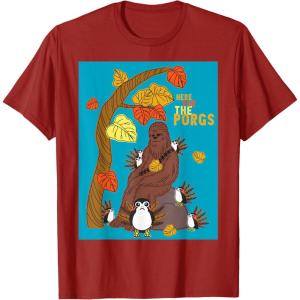 image:imageStar Wars Chewbacca Here For the Porgs Thanksgiving TShirtCranberry Red