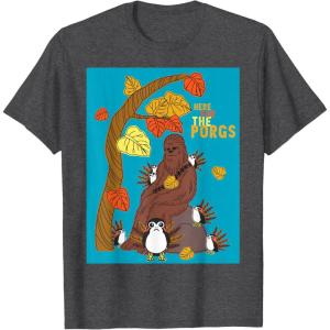 image:imageStar Wars Chewbacca Here For the Porgs Thanksgiving TShirtDark Heather Grey