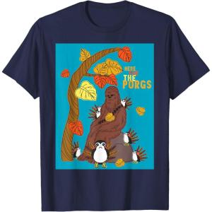 image:imageStar Wars Chewbacca Here For the Porgs Thanksgiving TShirtNavy Blue