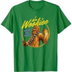 image:imageStar Wars Chewbacca I Am Wookiee Hear Me Roar TShirtKelly Green