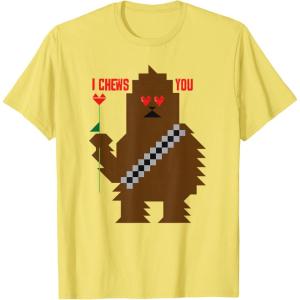 image:imageStar Wars Chewbacca I Chews You Valentines Day TShirtLemon Yellow