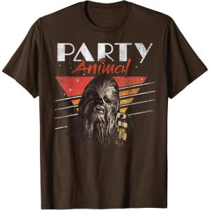 image:imageStar Wars Chewbacca Party Animal Vintage Graphic TShirt TShirtBrown