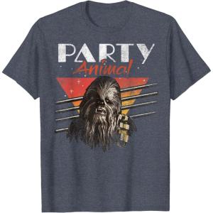 image:imageStar Wars Chewbacca Party Animal Vintage Graphic TShirt TShirtHeather Blue