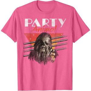 image:imageStar Wars Chewbacca Party Animal Vintage Graphic TShirt TShirtPink Heather