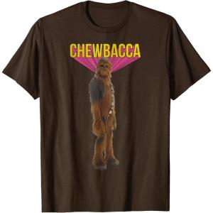 image:imageStar Wars Chewbacca Retro In Your Face Burst Graphic TShirt TShirtBrown