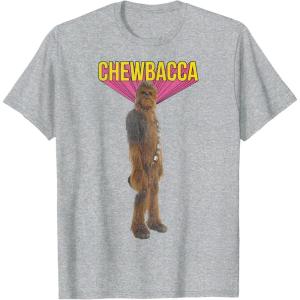 image:imageStar Wars Chewbacca Retro In Your Face Burst Graphic TShirt TShirtHeather Grey
