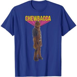image:imageStar Wars Chewbacca Retro In Your Face Burst Graphic TShirt TShirtRoyal Blue