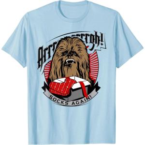 image:imageStar Wars Chewbacca Socks Again Holiday Portrait TShirtBaby Blue