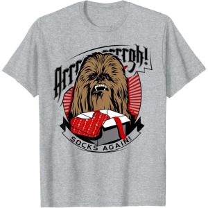 image:imageStar Wars Chewbacca Socks Again Holiday Portrait TShirtHeather Grey