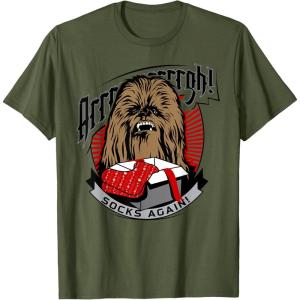 image:imageStar Wars Chewbacca Socks Again Holiday Portrait TShirtOlive Green