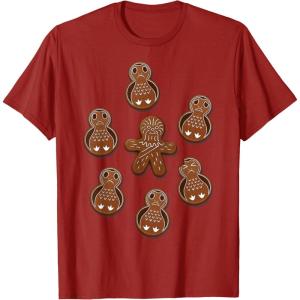 image:imageStar Wars Chewie Porg Gingerbread Cookies Christmas TShirt TShirtCranberry Red