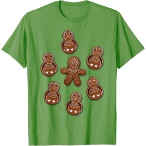 image:imageStar Wars Chewie Porg Gingerbread Cookies Christmas TShirt TShirtGrass Green