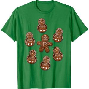 image:imageStar Wars Chewie Porg Gingerbread Cookies Christmas TShirt TShirtKelly Green