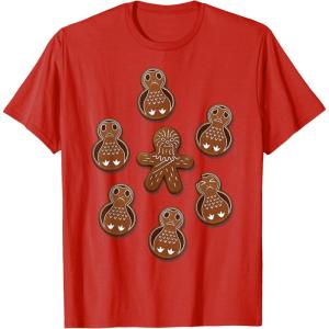 image:imageStar Wars Chewie Porg Gingerbread Cookies Christmas TShirt TShirtRed
