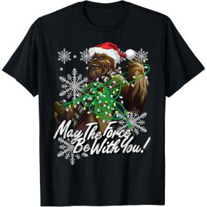image:imageStar Wars Christmas Chewbacca Tangled Lights TShirt TShirtBlack