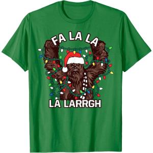 image:imageStar Wars Christmas Chewie Fa La La La Larrgh TShirtKelly Green