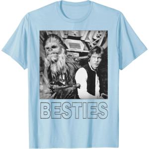 image:imageStar Wars Han Solo Chewbacca Besties Graphic TShirt TShirtBaby Blue