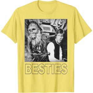 image:imageStar Wars Han Solo Chewbacca Besties Graphic TShirt TShirtLemon Yellow