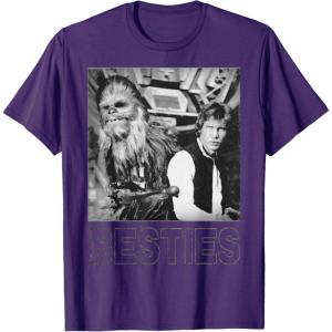 image:imageStar Wars Han Solo Chewbacca Besties Graphic TShirt TShirtPurple