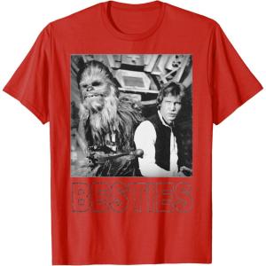 image:imageStar Wars Han Solo Chewbacca Besties Graphic TShirt TShirtRed