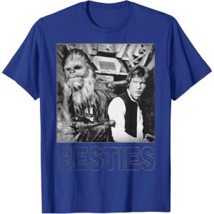 image:imageStar Wars Han Solo Chewbacca Besties Graphic TShirt TShirtRoyal Blue