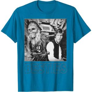 image:imageStar Wars Han Solo Chewbacca Besties Graphic TShirt TShirtSapphire Blue