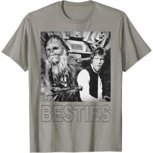 image:imageStar Wars Han Solo Chewbacca Besties Graphic TShirt TShirtSlate Grey