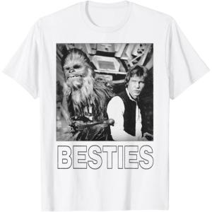 image:imageStar Wars Han Solo Chewbacca Besties Graphic TShirt TShirtWhite
