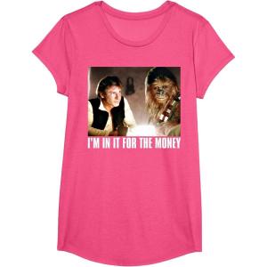 image:imageStar Wars Im in it for the Money Han Solo Chewbacca TShirt TShirtPink Heather