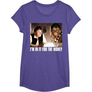image:imageStar Wars Im in it for the Money Han Solo Chewbacca TShirt TShirtPurple Heather