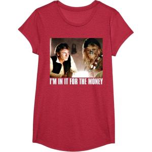 image:imageStar Wars Im in it for the Money Han Solo Chewbacca TShirt TShirtRed Heather