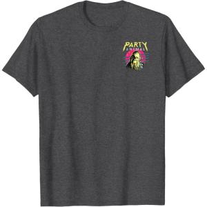 image:imageStar Wars Left Pocket Chewbacca Neon Party Animal TShirtDark Heather Grey