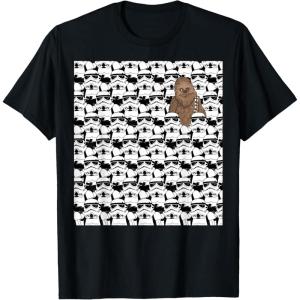 image:imageStar Wars Stormtrooper Chewbacca In Crowd Graphic TShirt TShirtBlack