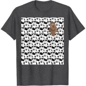 image:imageStar Wars Stormtrooper Chewbacca In Crowd Graphic TShirt TShirtDark Heather Grey