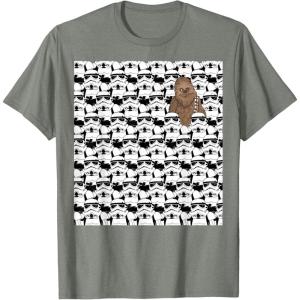 image:imageStar Wars Stormtrooper Chewbacca In Crowd Graphic TShirt TShirtOlive Heather