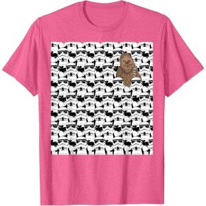image:imageStar Wars Stormtrooper Chewbacca In Crowd Graphic TShirt TShirtPink Heather