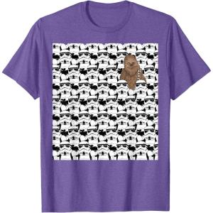 image:imageStar Wars Stormtrooper Chewbacca In Crowd Graphic TShirt TShirtPurple Heather