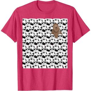 image:imageStar Wars Stormtrooper Chewbacca In Crowd Graphic TShirt TShirtRed Heather