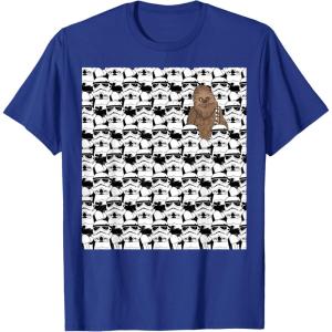image:imageStar Wars Stormtrooper Chewbacca In Crowd Graphic TShirt TShirtRoyal Blue