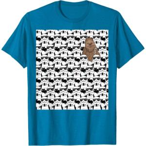 image:imageStar Wars Stormtrooper Chewbacca In Crowd Graphic TShirt TShirtSapphire Blue